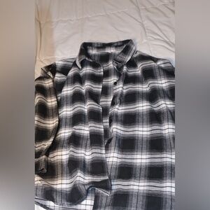 Shein Black and White Flannel